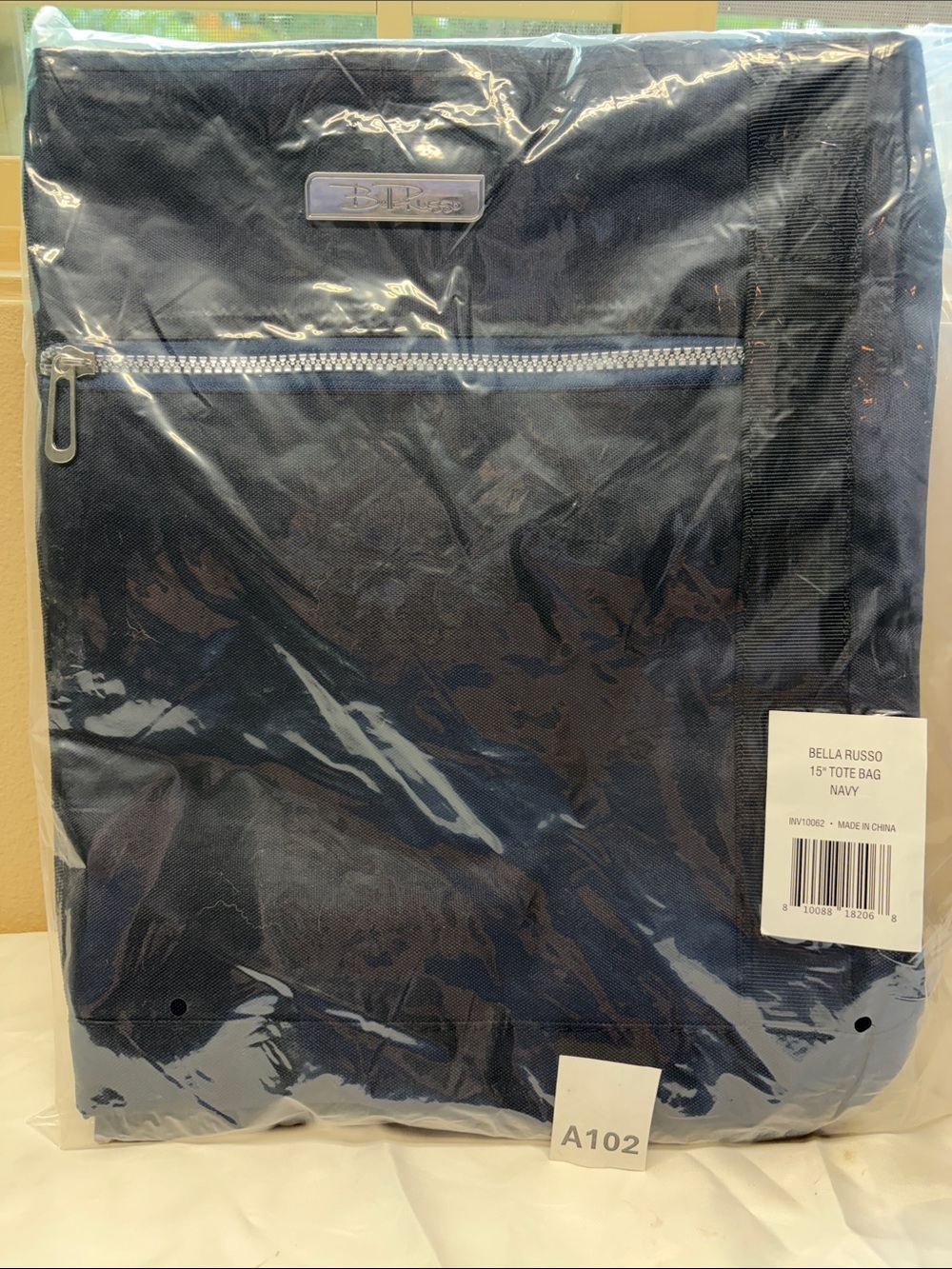 Bella Russo Navy Men's Messenger Tote Bag - 15"